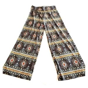 Wide Leg/Foldover Waist Palazzo Pants